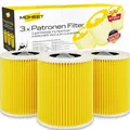 3x Patronenfilter kompatibel mit Kärcher Staubsauger WD3 Premium ersetzt Filt...