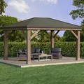 Westmann Holzpavillon "Devon", Walmdach, rechteckig, BxHxT: 490 x 315 x 371 cm - beige