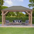 Westmann Holzpavillon Devon 12x16,natur,371 x 490 x 315 cm (L x B x H)