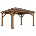 Holzpavillon Devon 12x16, Natur, 371 X 490 X 315 Cm (l X B X H) - Westmann