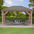 Westmann Holzpavillon Devon 12x16, natur, 371 x 490 x 315 cm (L x B x H)