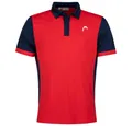 Head Poloshirt Davies rot/dunkelblau Herren