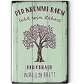 LANOLU Kühlschrankmagnete lustig- Krummer Baum lebt Sein Leben - lustige Magnete mit Sprüchen und witzigen Motiven 8x5,5cm