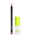 NYX Professional Makeup Slim Lip Pencil + Fat Oil Lip Drip Lippen Make-up Set 1 Stk Nr. 855/01 - Nude Truffle/My Main
