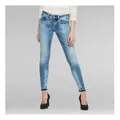 G-Star für Damen. D08616-C296-B471 Jeans Lynn Mid Skinny Ripped Edge blau (27/28), Lässig, Baumwolle, Denim