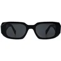Prada Rectangle Womens Schwarz Dunkelgrau PR17WS