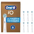 Oral-B iO Ultimative Reinigung Aufsteckbürsten für elektrische Zahnbürste, 6 Stück, ultimative Zahnreinigung, original Zahnbürstenaufsatz für Oral-B iO Zahnbürsten, briefkastenfähige Verpackung, Weiß