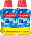 Colgate Mundspülung Ice Fresh 24h Schutz gegen Plaque antibakteriell 6x 500ml