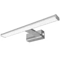 kalb | Spiegelleuchte Wandlampe, chrom, 500mm, zur Wandmontage, wahlweise warmweiß oder neutralweiß, integrierter Netzschalter (warmweiß)