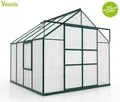 SET Vitavia Gewächshaus Meridian 2 6700 BxT 257x258 4mm HKP smaragd + Fundament