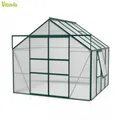 Vitavia Gewächshaus Meridian 2 6700 BxTxH 257x258x232cm 4mm HKP Alu smaragd