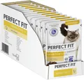 12 x 85g PERFECT FIT Katze Portionsbeutel Sensitive 1+ mit Huhn Katzenfutter