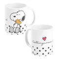 Peanuts Tasse Snoopy Lieblingsmensch Kaffeetasse Becher aus Keramik Weiß 320 ml