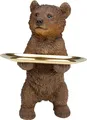 Kare Design Figur Butler Standing Bear, Braun, Bär, Ablage, Deko, Geschenkartikel, Tierfigur, Dekoration, 35x15x16 cm (H/B/T)