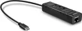 Lindy USB 3.1 Hub & Gigabit Ethernet Adapter - Netzwerk-/USB-Adapter - USB 3.1 Gen 1 - Gigabit Ethernet x 1 + USB 3.1 x 3 - Schwarz