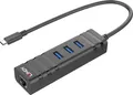 Lindy USB 3.1 Hub & Gigabit Ethernet Adapter Digital/Daten Netzwerk 3.0 (43249)
