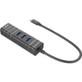 LINDY 43249 USB-Hub 3 Port USB-A, RJ45 USB 3.1 Gen1 5 GBit/s mit eingebautem ...