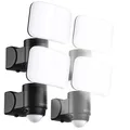 Luminea 4er-Set kabellose LED-Außenstrahler, PIR-Bewegungsmelder, 300 lm, IP44
