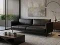 Rolf Benz 3-Sitzer Sofa freistil 133 Rolf Benz Leder schwarz 222cm, Echtes Leder