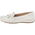 Geox Damen D Vega Moc B Mokassins, Off White, 35 EU