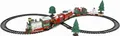 Weihnachtsbaum-Eisenbahn mit Lokomotive und Weihnachtsmann-Schlitten, 22-teilig