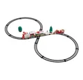 ECD Germany Weihnachtsfigur Weihnachtszug Set 22 Teile Weihnachtsbahn Spielzeugzug Kinder Deko Zug, Lokomotive Waggons Schienen Licht & Sound Eisenbahn für Weihnachtsbaum