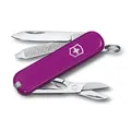 Victorinox Classic SD 7 Funktionen, kleines Taschenmesser Tasty Grape 0.6223.52G