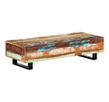 vidaXL Beistelltisch Couchtisch 120x50x30 cm Massives Altholz und Stahl