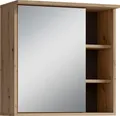byLIVING Spiegelschrank Wellness (1-St) 60cm Badschrank mit LED-Leuchte, großem Spiegel und viel Stauraum