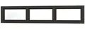 Skanholz Fenster "Oberlicht", grau (anthrazit), B/H/L: 147cm x 30cm