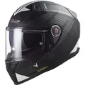 LS2 FF811 Vector II Splitter Helm, schwarz-weiss, Größe M für Männer