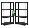 ONDIS24 Steckregal 2x Kunststoffregal, 60 x 30 x 131 (H) cm, 4 Böden, Schwerlastregal, bis zu 80 kg, Regal, Lagerregal - Doppelpack