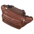 STILORD 'Zion' Vintage Gürteltasche Echtleder als Bauchtasche Umhängetasche oder Brusttasche Cross-Body Bag Hüfttasche Männer Damen Handy Festival Leder, Farbe:Porto - Cognac