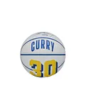Wilson Basketball, NBA Player Icon Mini, Stephen Curry, Golden State Warriors, Outdoor und Indoor, Größe: 3, Blau/Gelb