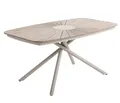 Dehner Gartentisch Barcelona, bis zu 6 Sitzplätze, 160 x 76 x 90 cm, Metall / Kunststoff, ovaler Outdoor-Tisch in modernem Design