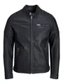 JACK & JONES Kunstlederjacke Herren,Schwarz-2,L