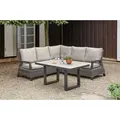SIENA GARDEN Corido Gartenlounge, charcoal, Alu/Gardino®-Geflecht, 5 Personen, Loungetisch 140x85cm