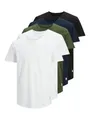 Jack & Jones T-Shirt JJENOA TEE SS CREW NECK 5PK MP NOOS (Packung, 5-tlg., 5er-Pack)