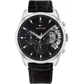 Tommy Hilfiger Baker 1710449 Herrenuhr - Silber/Schwarz