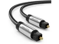 deleyCON deleyCON Toslink Kabel 1m Optisches Digital Audio Kabel Metallstecker Optisches-Kabel