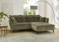 Jockenhöfer Gruppe Ecksofa Salo L-Form, B: 251 cm, im Retrolook mit Wellenfederung, mit Zierkissen