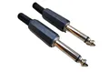 2 x 2-polig 6,35 mm mono Klinkenstecker zum Löten Aux Stecker Hobby-Aux-Stecker