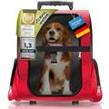 All Pets United Hunde-Trolley Haustier Tragetasche Transportbox für Hunde und Katzen Tier-Trolley Haustier-Rucksack (Rot-Schwarz)