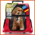 Hundetrolley Hunderucksack Transportbox Transporttasche Katze Trolley Reise Rot