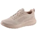 Skechers BOBS SQUAD CHAOS FACE OFF Sneaker Freizeitschuh, Halbschuh, Schnürschuh mit Komfort-Innensohle beige 35 EU