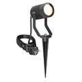 ledscom.de Gartenstrahler SHINGA mit Erdspieß für außen, IP65, Stecker, anthrazit, 1x GU10 max. 15W