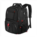 Laptop Rucksack 50L 17,3 Zoll Wasserdicht Anti-Diebstahl für Herren Schwarz