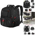 Groß Laptop Rucksack 50L 17,3 Zoll Wasserdicht Business Schwarz