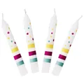 Goki 10er Set Susibelle bunt Geburtstag Kindergeburtstag Geburtstagskerzen 60855