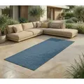 Jimri Outdoorteppich Key West, Läufer, Outdoor Teppich Balkonteppich Terassenteppich blau Läufer | 80 cm x 250 cm